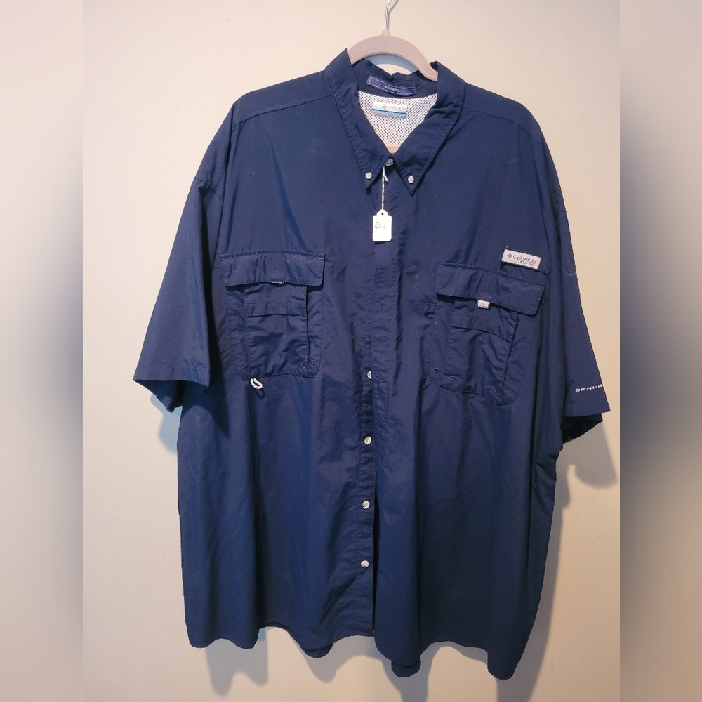 Mens shirt, Columbia blue size 4xt/4tl